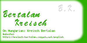 bertalan kreisch business card